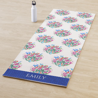 Tapis De Yoga Motif Floral Peacock Personnalisé Yoga Mat