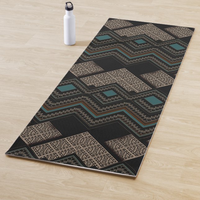 Tapis De Yoga Motif géométrique  (En situation)
