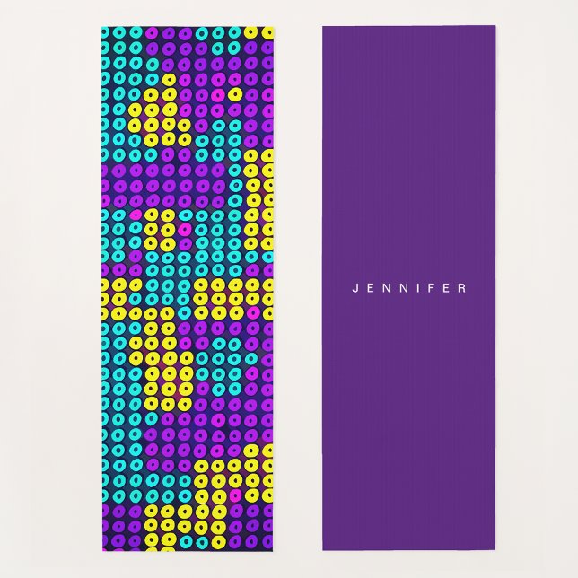 Tapis De Yoga Motif géométrique abstrait de bloc de construction (Créateur téléchargé)