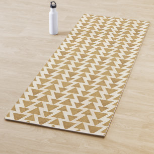 Tapis De Yoga Motif géométrique de Geo d'or extérieur d'étape