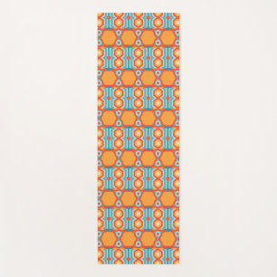 Tapis De Yoga Motif géométrique interconnecté avec couleur vive