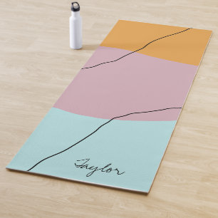 Tapis De Yoga Motif géométrique minimaliste abstrait