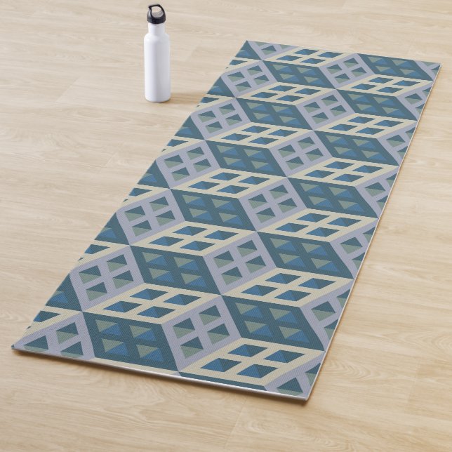 Tapis De Yoga Motif géométrique moderne #8 (En situation)