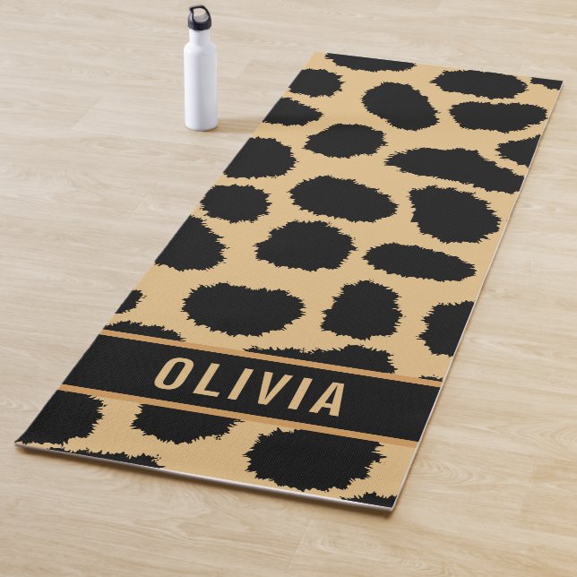 Tapis De Yoga Motif Imprimé Animal Classique Personnalisé Nom Gu (En situation)