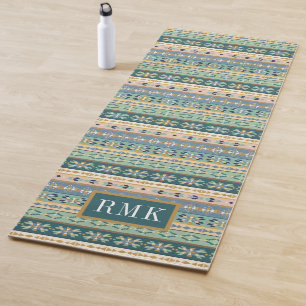 Tapis De Yoga Motif indien extérieur d'étape du monogramme