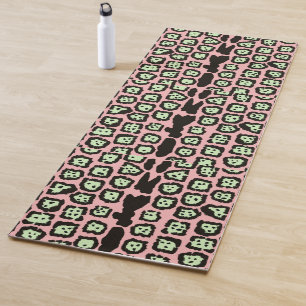 Tapis De Yoga Motif Jaguar à Melon sur limonade rose