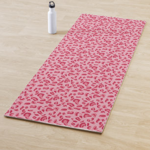 Tapis De Yoga Motif léopard rose