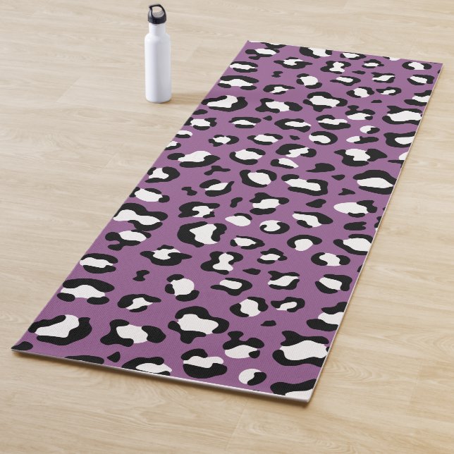 Tapis De Yoga Motif léopard, Spots léopards, Leopard pourpre (En situation)