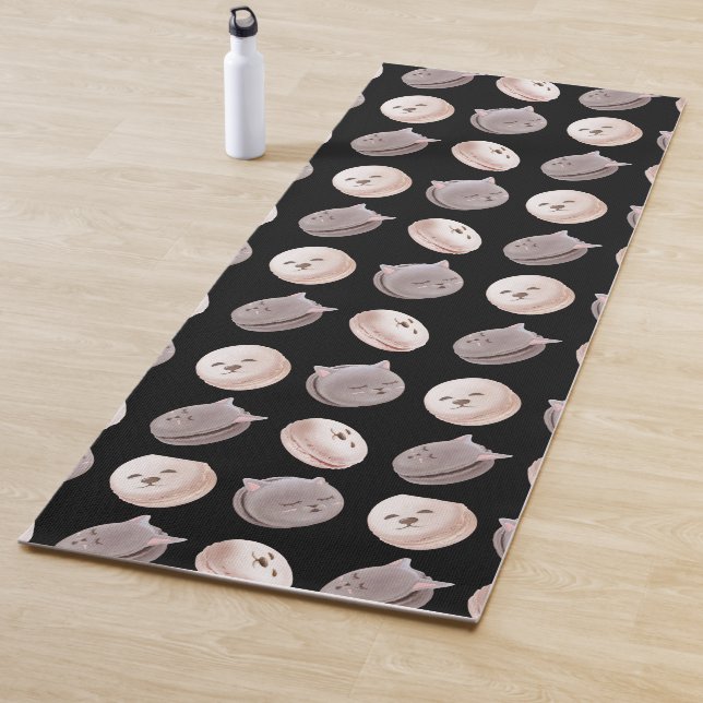 Tapis De Yoga Motif Macaron (En situation)