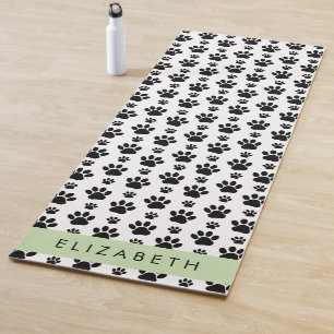Tapis De Yoga Motif mâle, Patrouilles de chien, Noir et Blanc, V