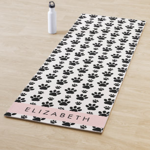 Tapis De Yoga Motif mâle, Patrouilles de chien, Noir et Blanc, V