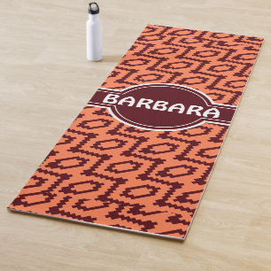 Tapis De Yoga Motif minimal de chocolat à la crème africaine