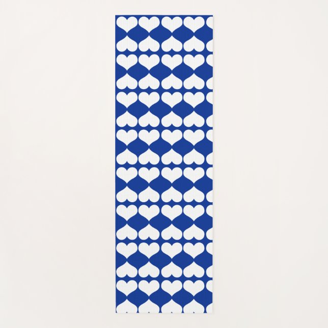Tapis De Yoga Motif miroir bleu-blanc (Devant)