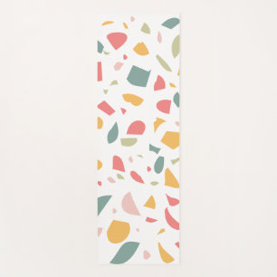 Tapis De Yoga motif moderne pastel terrazzo