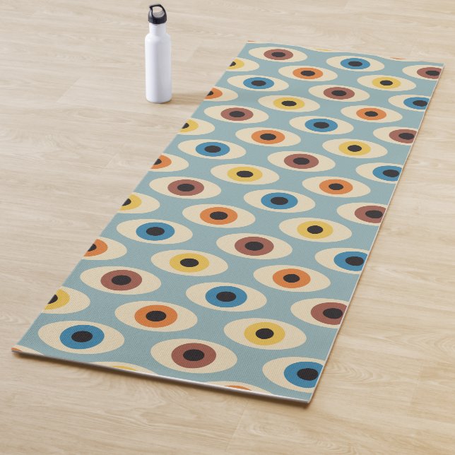 Tapis De Yoga Motif oculaire rétro (En situation)