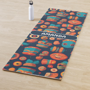 Tapis De Yoga Motif personnalisé Gorgon Retro