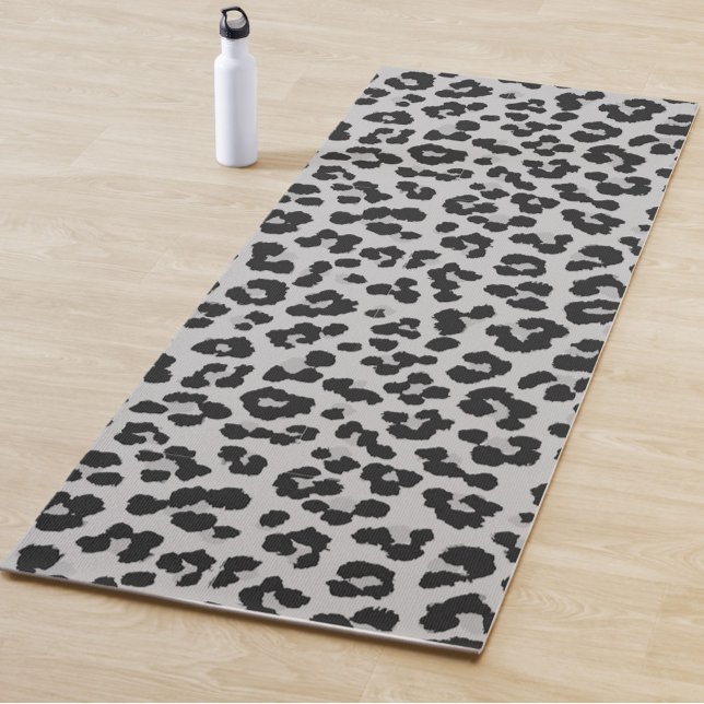 Tapis De Yoga Motif Poster de animal de Grey Grey Ash Leopard Ch (Créateur téléchargé)