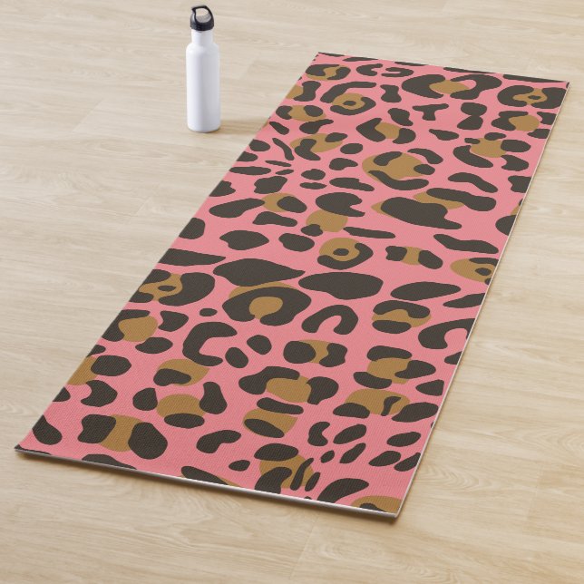 Tapis De Yoga Motif Poster de animal Leopard Jaguar (En situation)
