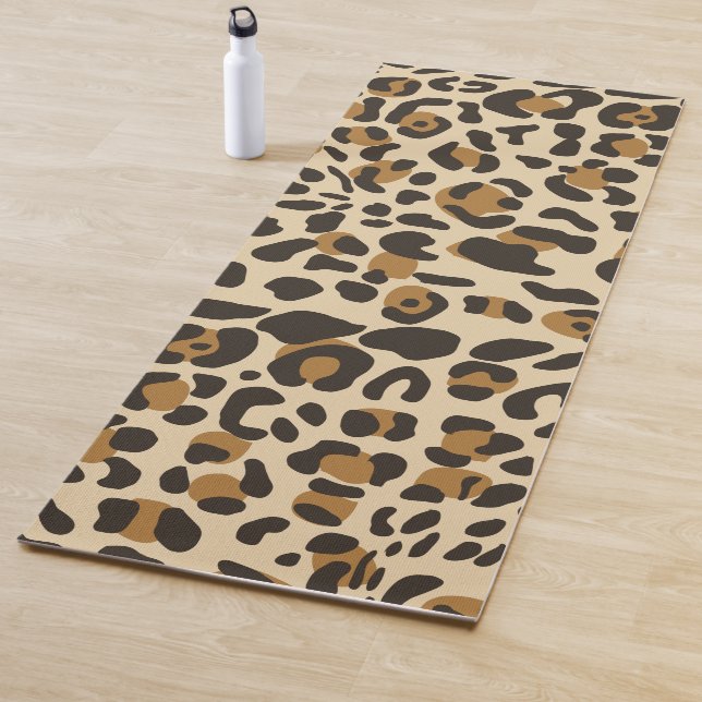 Tapis De Yoga Motif Poster de animal Leopard Jaguar (En situation)