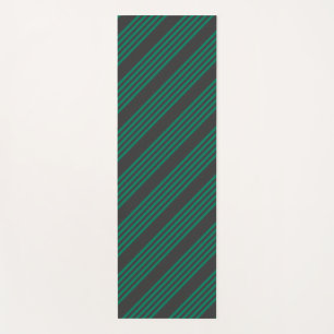 Tapis De Yoga Motif rayé de la forêt verte et du charbon de bois