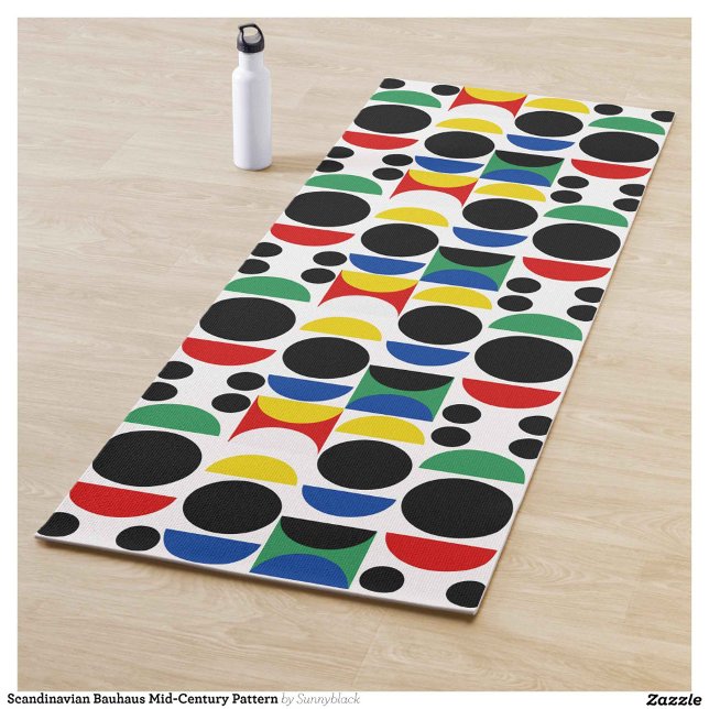 Tapis De Yoga Motif scandinave du Bauhaus du milieu du siècle (Créateur téléchargé)