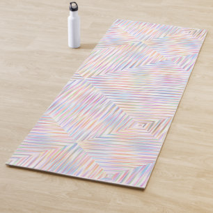 Tapis De Yoga Motif simple moderne à bandes arc-en-ciel