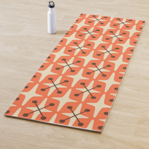 Tapis De Yoga Motif Starburst moderne du milieu du siècle