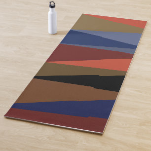 Tapis De Yoga Motif triangle asymétrique croissant moderne