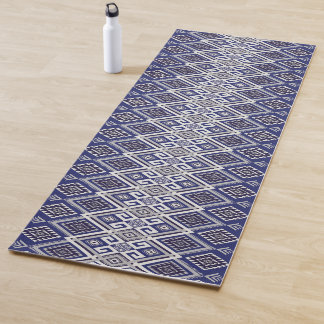 Tapis De Yoga Motif tribal bleu marine de surface