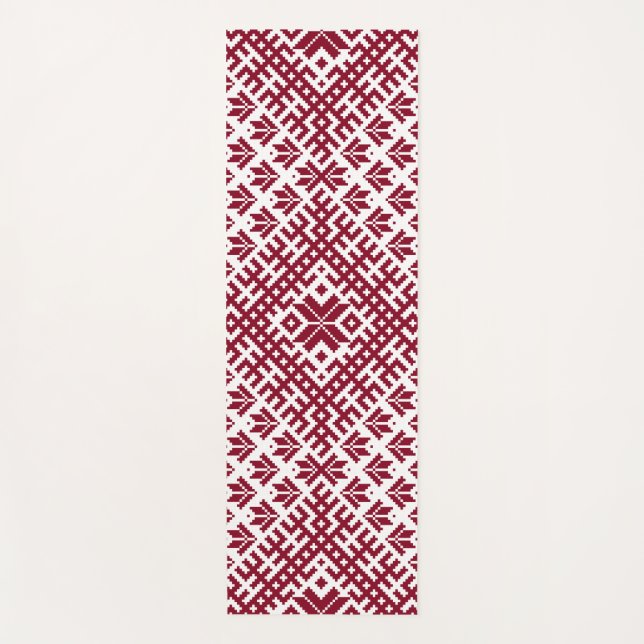 Tapis De Yoga Motif tribal traditionnel balte (Devant)