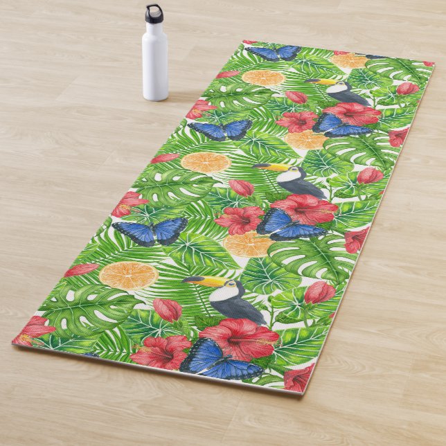 Tapis De Yoga Motif tropical (En situation)