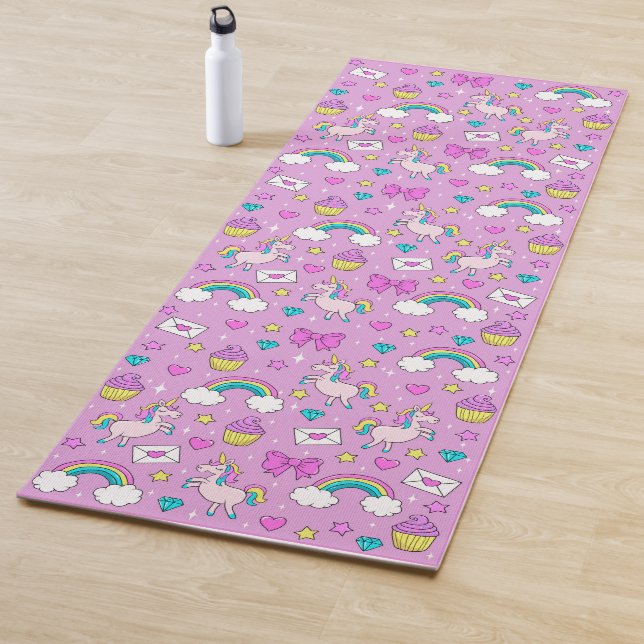 Tapis De Yoga Motif Unicorn mignon (En situation)