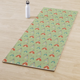 Tapis De Yoga Motif vert de Teepee d'étape   de Geo de sud-ouest