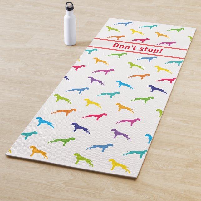 Tapis de yoga motivationnel avec Boxer (En situation)