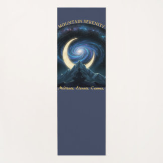 Tapis De Yoga Mountain Serenity Cosmic Meditation, Crescent Moon