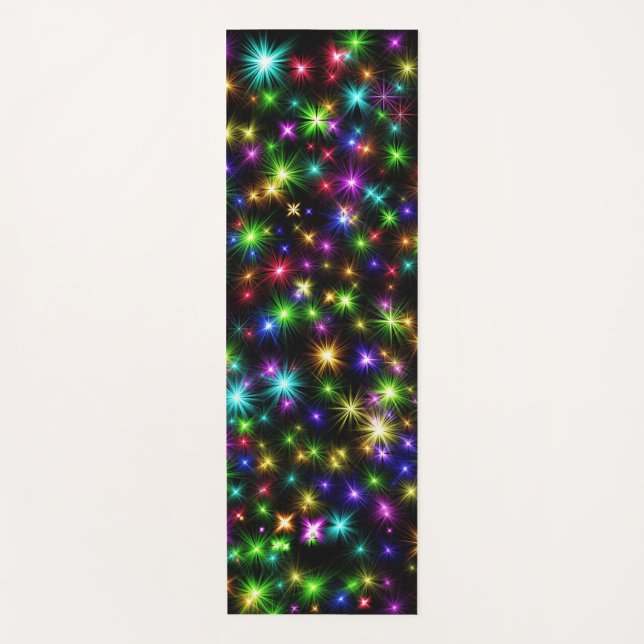 Tapis De Yoga Multicolor Christmas Star Rays-57191 (Devant)