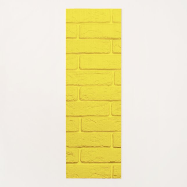 Tapis De Yoga mur en brique jaune (Devant)