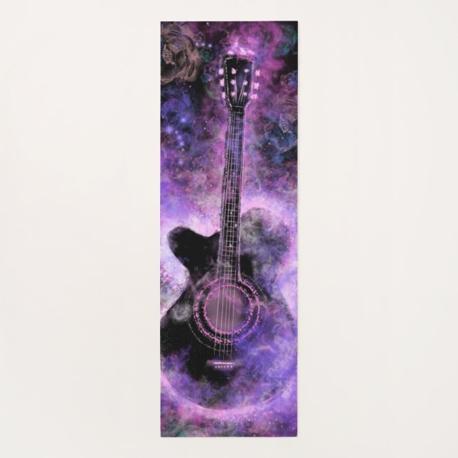 Tapis De Yoga Musique guitare romantique - Son magique - Peintur (Dos)