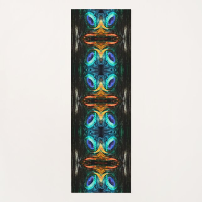 Tapis De Yoga Mystic Peacock Mirage (Devant)