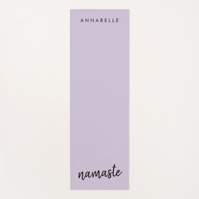 Tapis De Yoga Namaste | Méditation Lilac Purple Nom moderne (Devant)