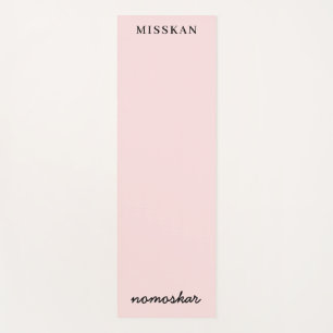 Tapis De Yoga Namaste Moderne Nom Rose Pecheuse Style Méditation