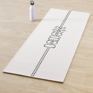Tapis De Yoga Namaste ou votre nom en tant que glyphes Aliens Un