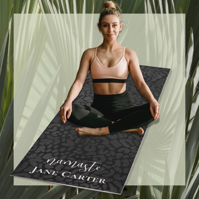Tapis De Yoga Namaste Personnalisez Élégant Mat de Yoga Léopard  (Créateur téléchargé)