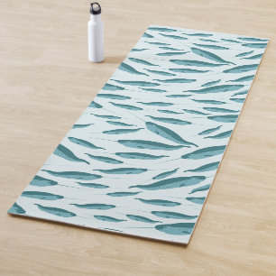 Tapis De Yoga Narwhal dans le Motif de l'océan bleu