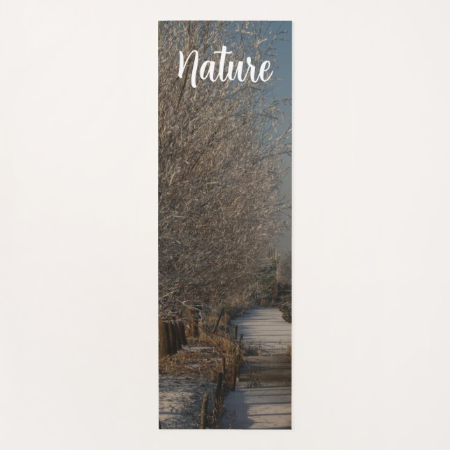 Tapis De Yoga Nature en hiver, (Devant)