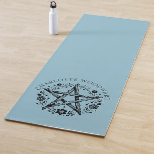 Tapis De Yoga Nature personnalisée Pentacle floral