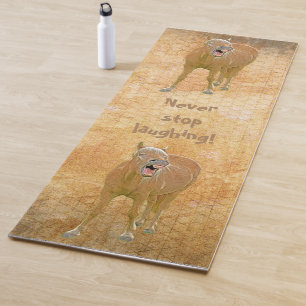 Tapis De Yoga Ne cesse de rire ! Drôle peinture de cheval