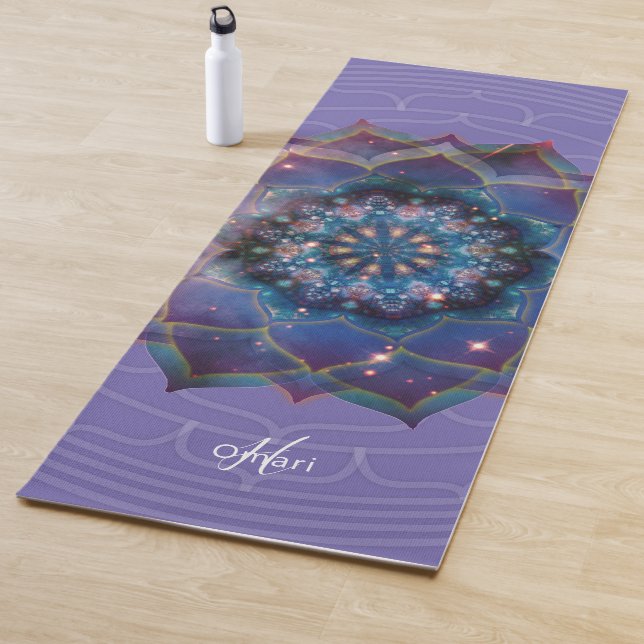 Tapis De Yoga Nebula Bloom | Mandala (En situation)