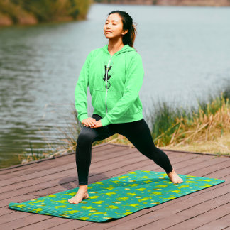 Tapis De Yoga Nénuphars Fleurs Yoga Grenouilles Drôle