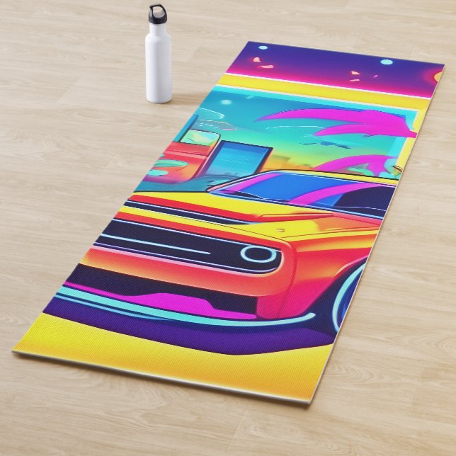 Tapis De Yoga Neon Dream (En situation)